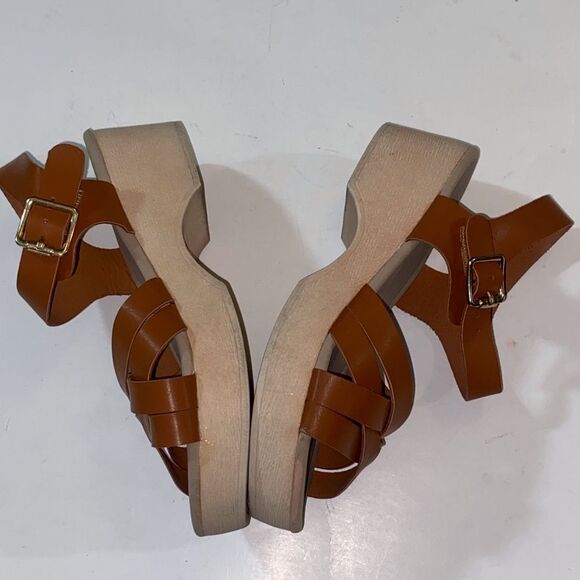 Place Tan Brown Strappy Sandals Girl Size 1 - Picture 5 of 13